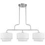 3_Manorwood 3 Light Brushed Nickel Extra Large Linear Chandelier more views