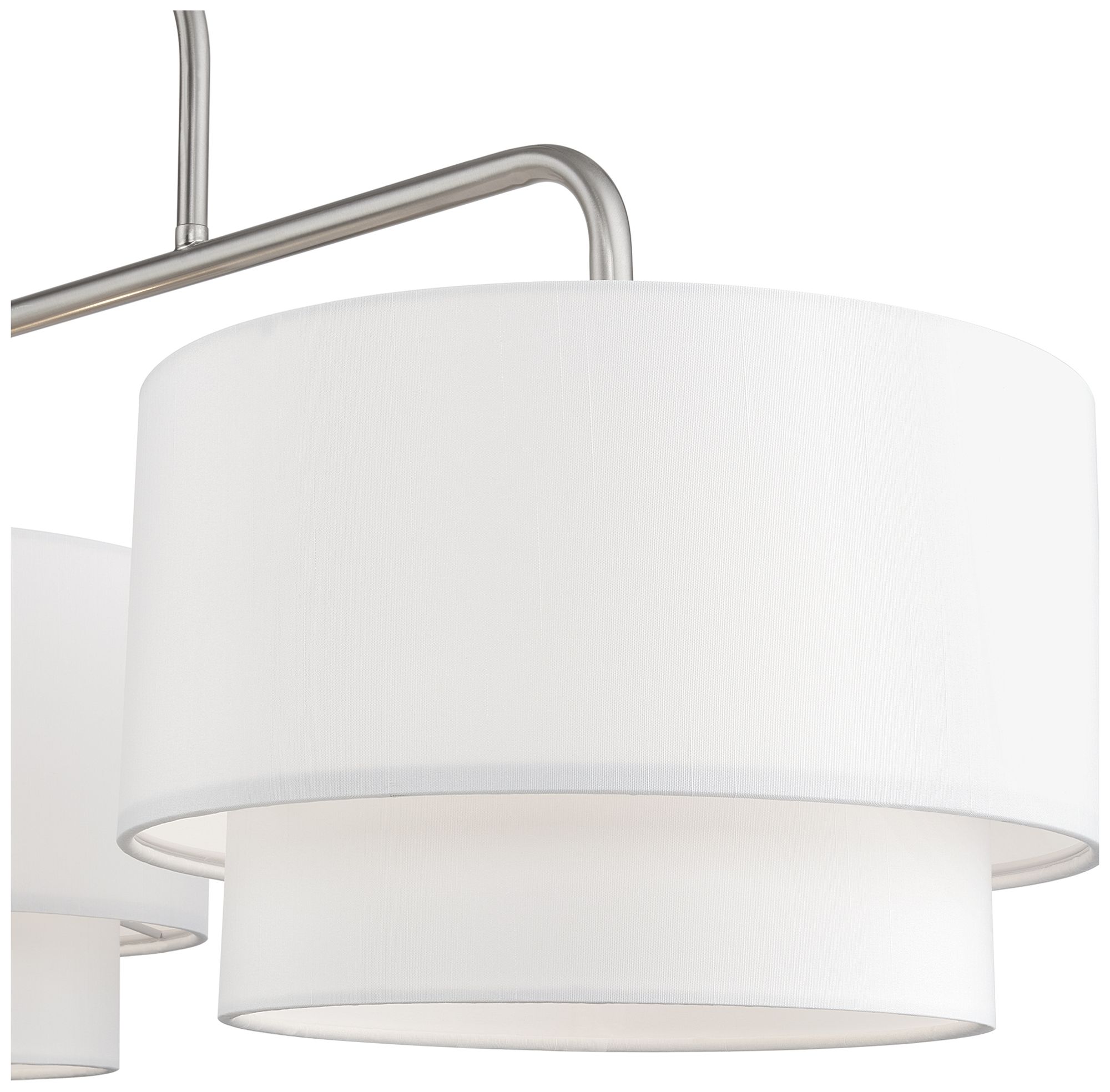 Image 5 Manorwood 3 Light Brushed Nickel Extra Large Linear Chandelier more views