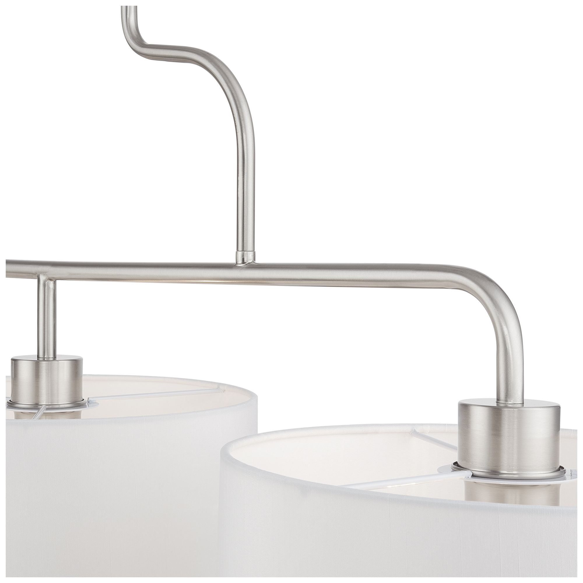 Image 6 Manorwood 3 Light Brushed Nickel Extra Large Linear Chandelier more views