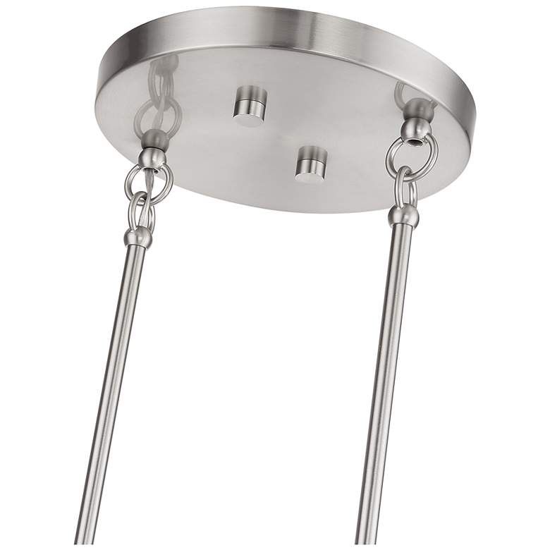 Image 7 Manorwood 3 Light Brushed Nickel Extra Large Linear Chandelier more views
