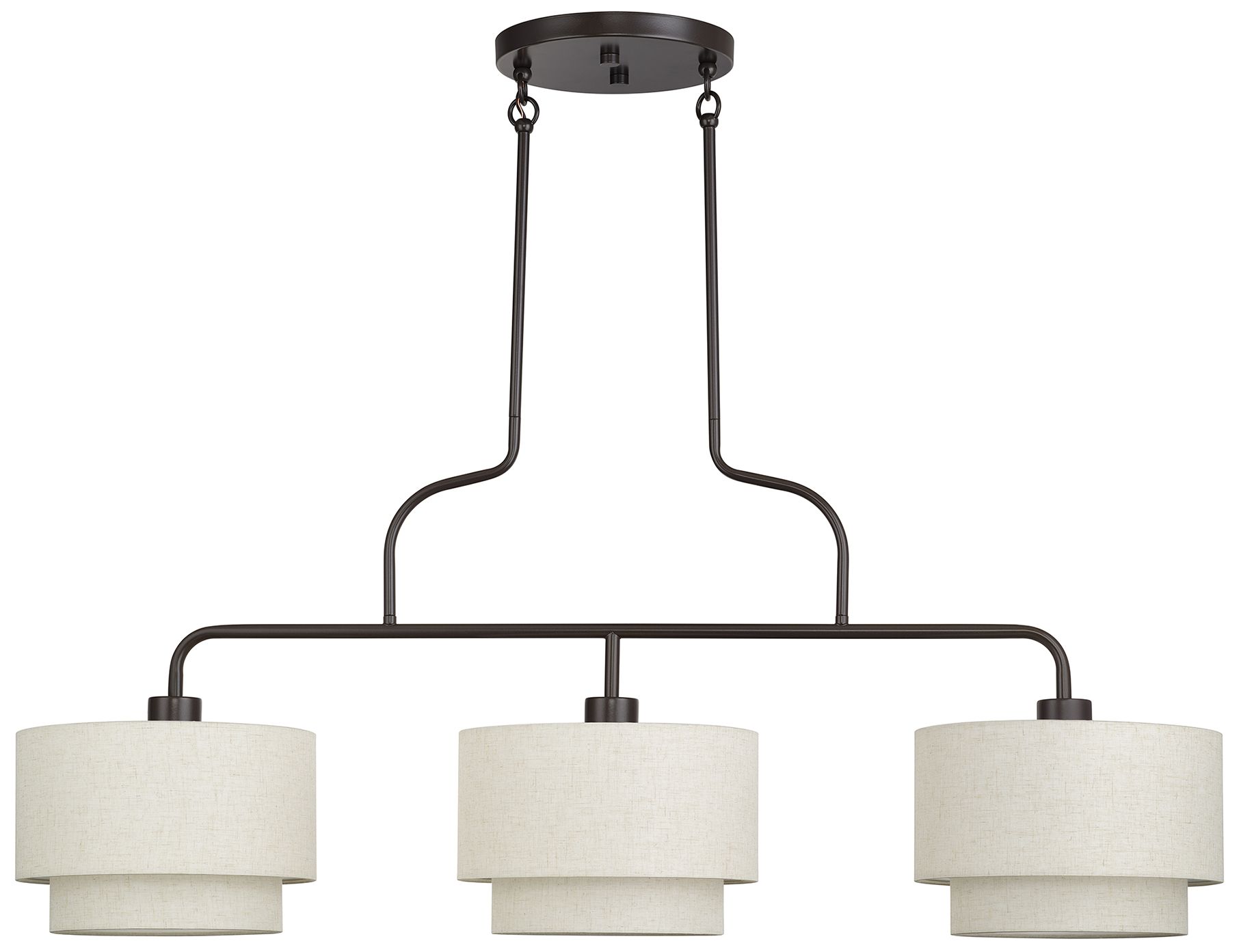 Image 3 Manorwood 3 Light English Bronze Extra Large Linear Chandelier more views