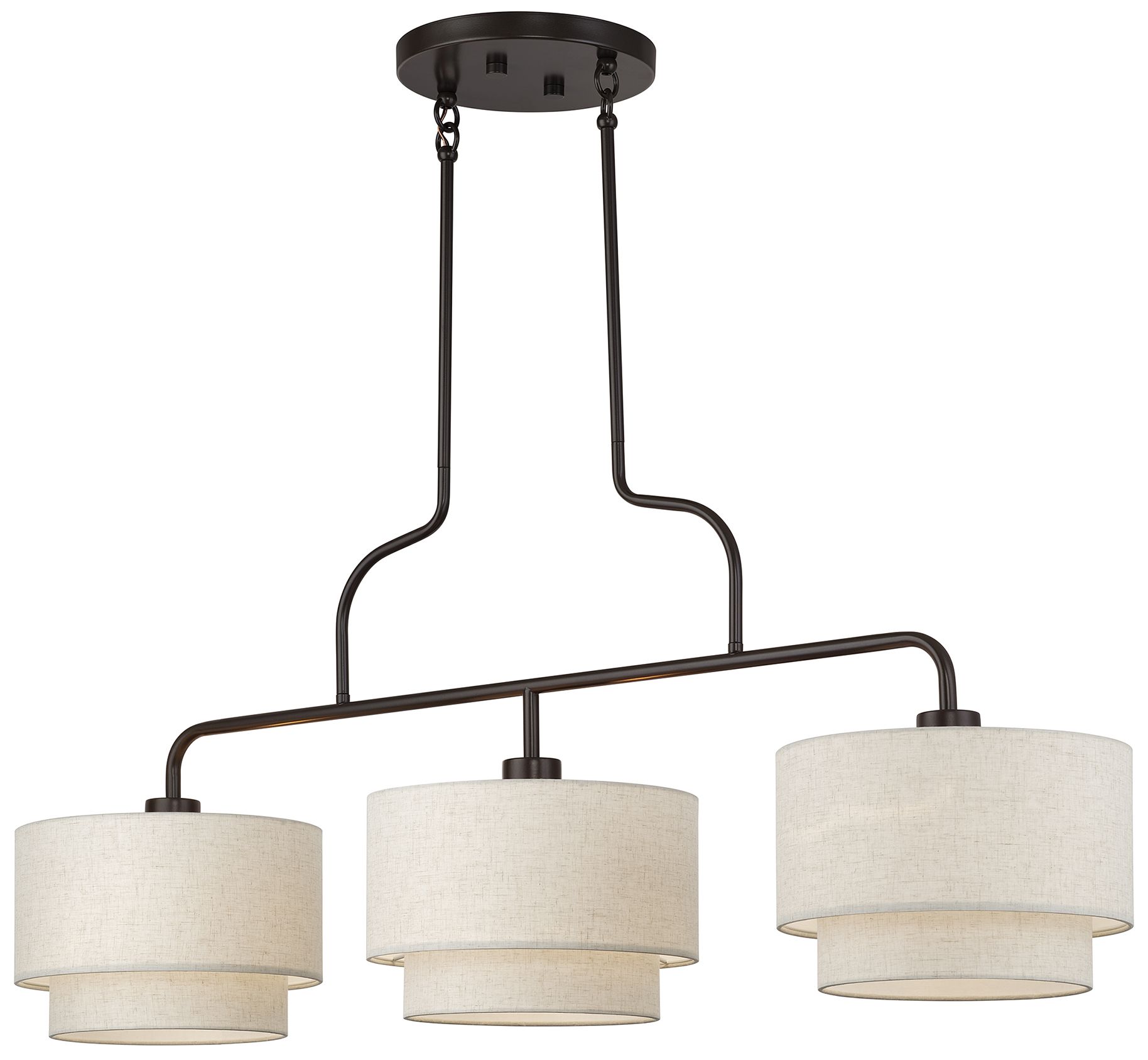 Image 4 Manorwood 3 Light English Bronze Extra Large Linear Chandelier more views