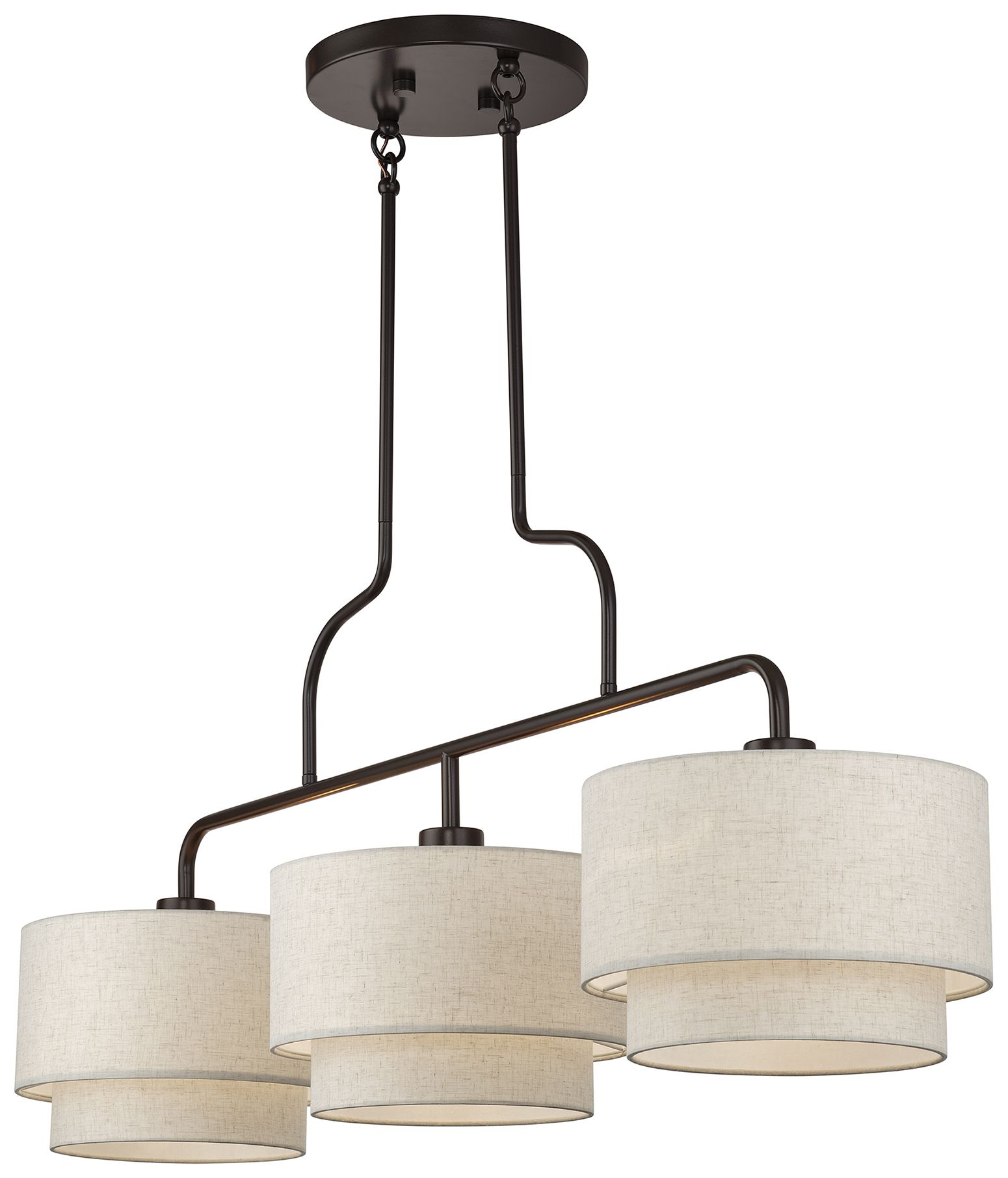 Image 5 Manorwood 3 Light English Bronze Extra Large Linear Chandelier more views