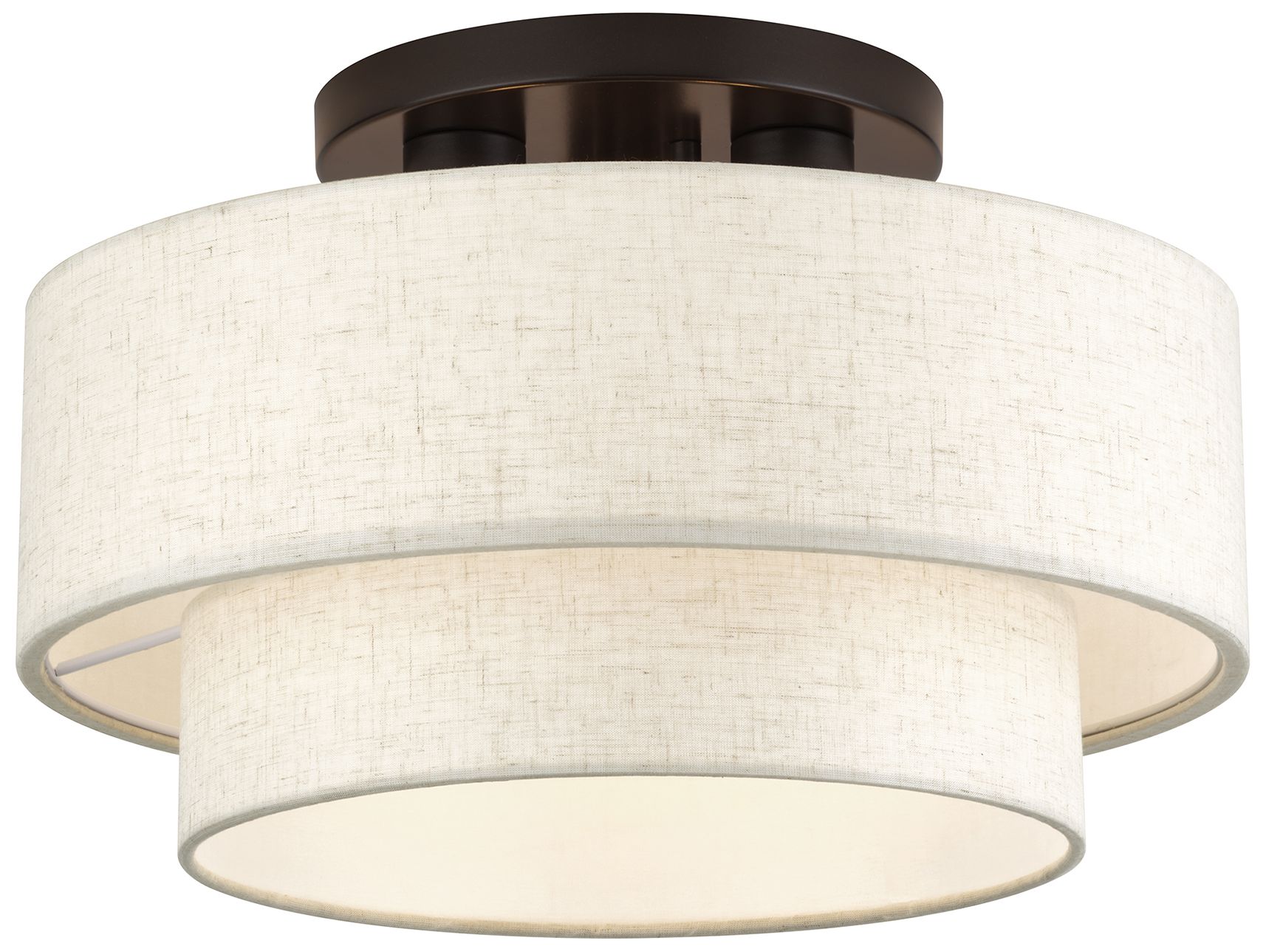 Image 4 Manorwood 3 Light English Bronze Large Semi-Flush more views