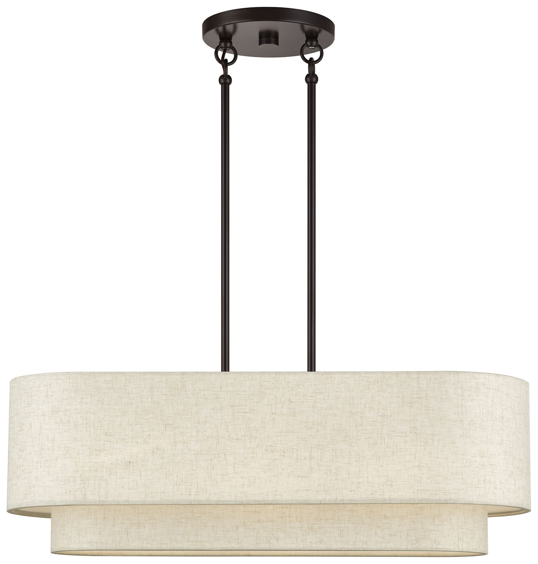 Manorwood 3 Light English Bronze Medium Linear Chandelier