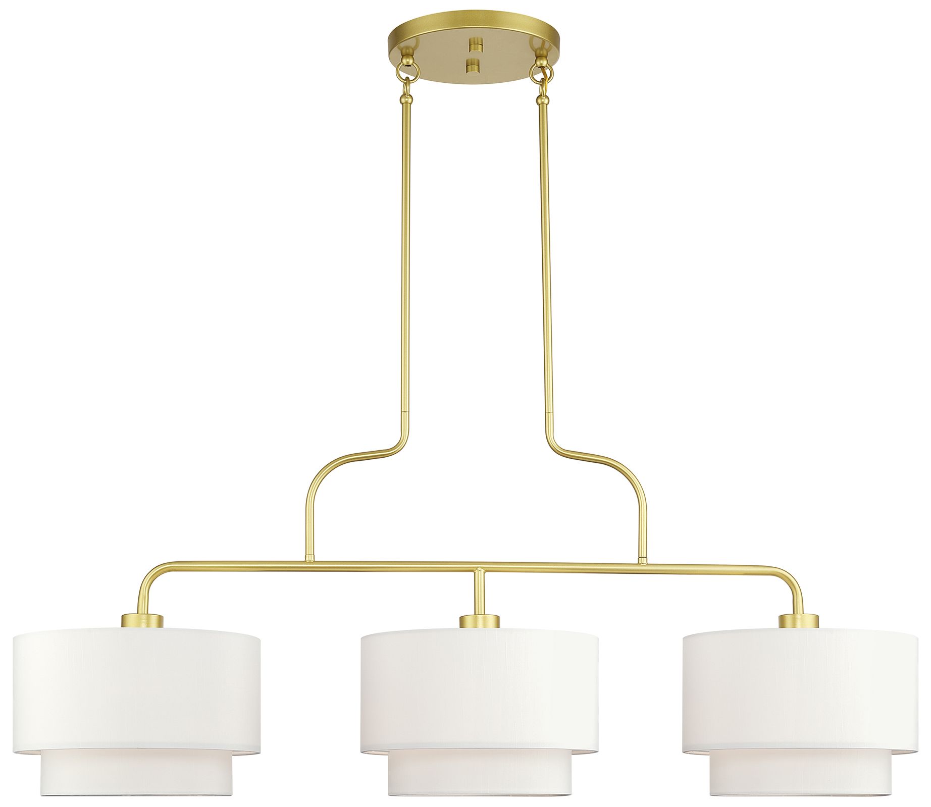 Manorwood 3 Light Soft Gold Extra Large Linear Chandelier