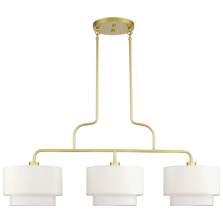 Image 1 Manorwood 3 Light Soft Gold Extra Large Linear Chandelier