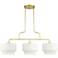 Manorwood 3 Light Soft Gold Extra Large Linear Chandelier