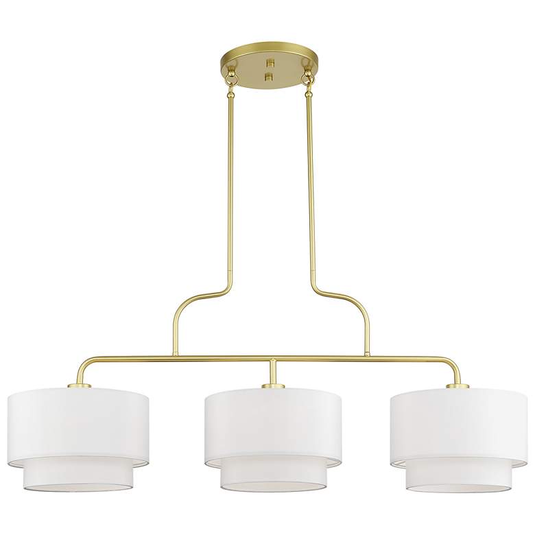 Image 2 Manorwood 3 Light Soft Gold Extra Large Linear Chandelier more views