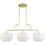 2_Manorwood 3 Light Soft Gold Extra Large Linear Chandelier more views