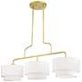 3_Manorwood 3 Light Soft Gold Extra Large Linear Chandelier more views