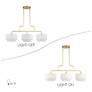 7_Manorwood 3 Light Soft Gold Extra Large Linear Chandelier more views