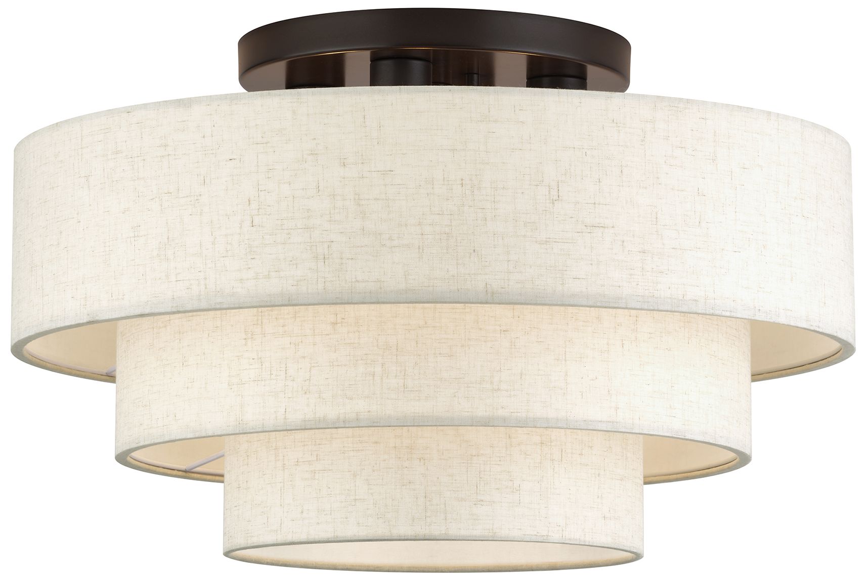 Image 2 Manorwood 4 Light English Bronze Extra Large Semi-Flush