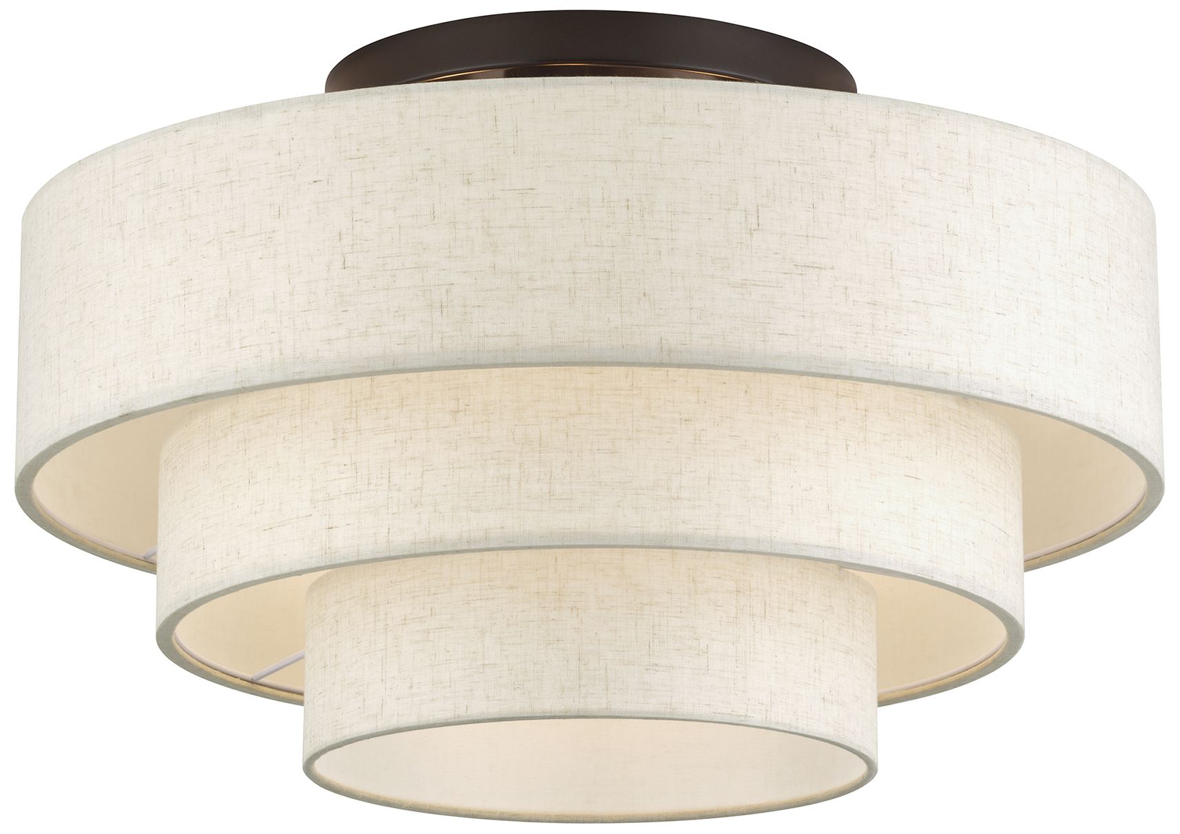 Image 4 Manorwood 4 Light English Bronze Extra Large Semi-Flush more views
