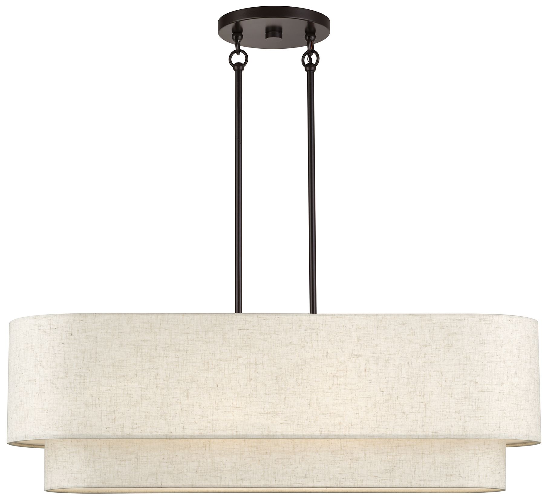 Manorwood 4 Light English Bronze Large Linear Chandelier