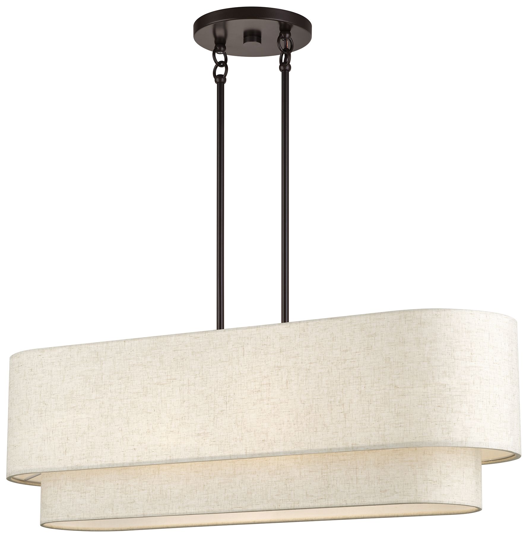 Image 4 Manorwood 4 Light English Bronze Large Linear Chandelier more views