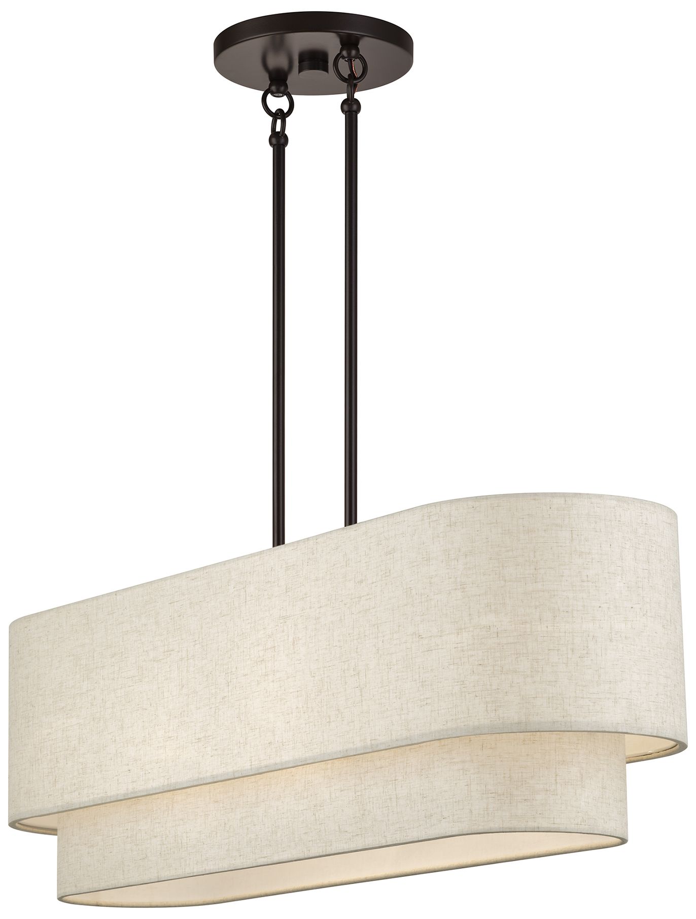 Image 5 Manorwood 4 Light English Bronze Large Linear Chandelier more views