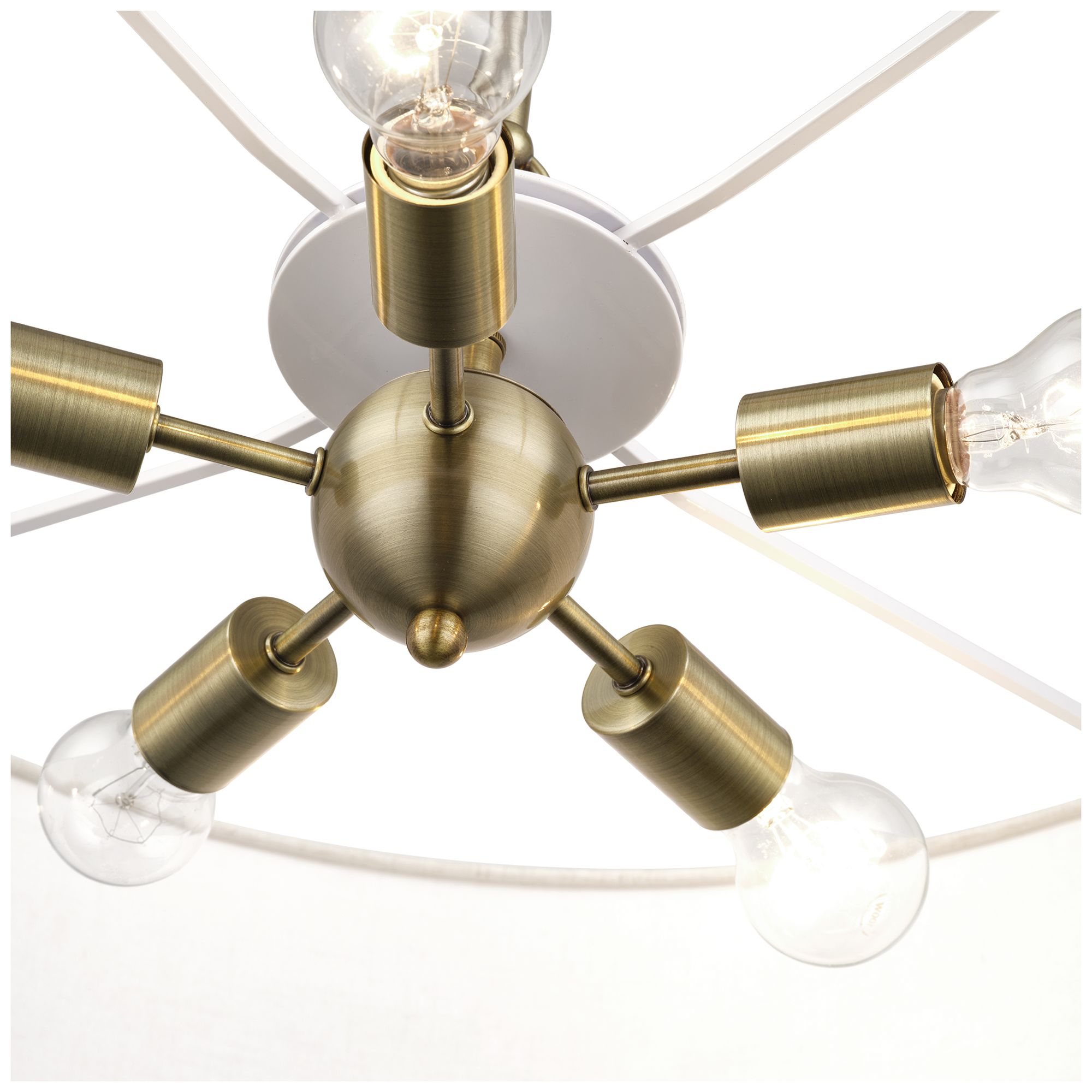 Manorwood 5 Light Antique Brass Medium Pendant Chandelier
