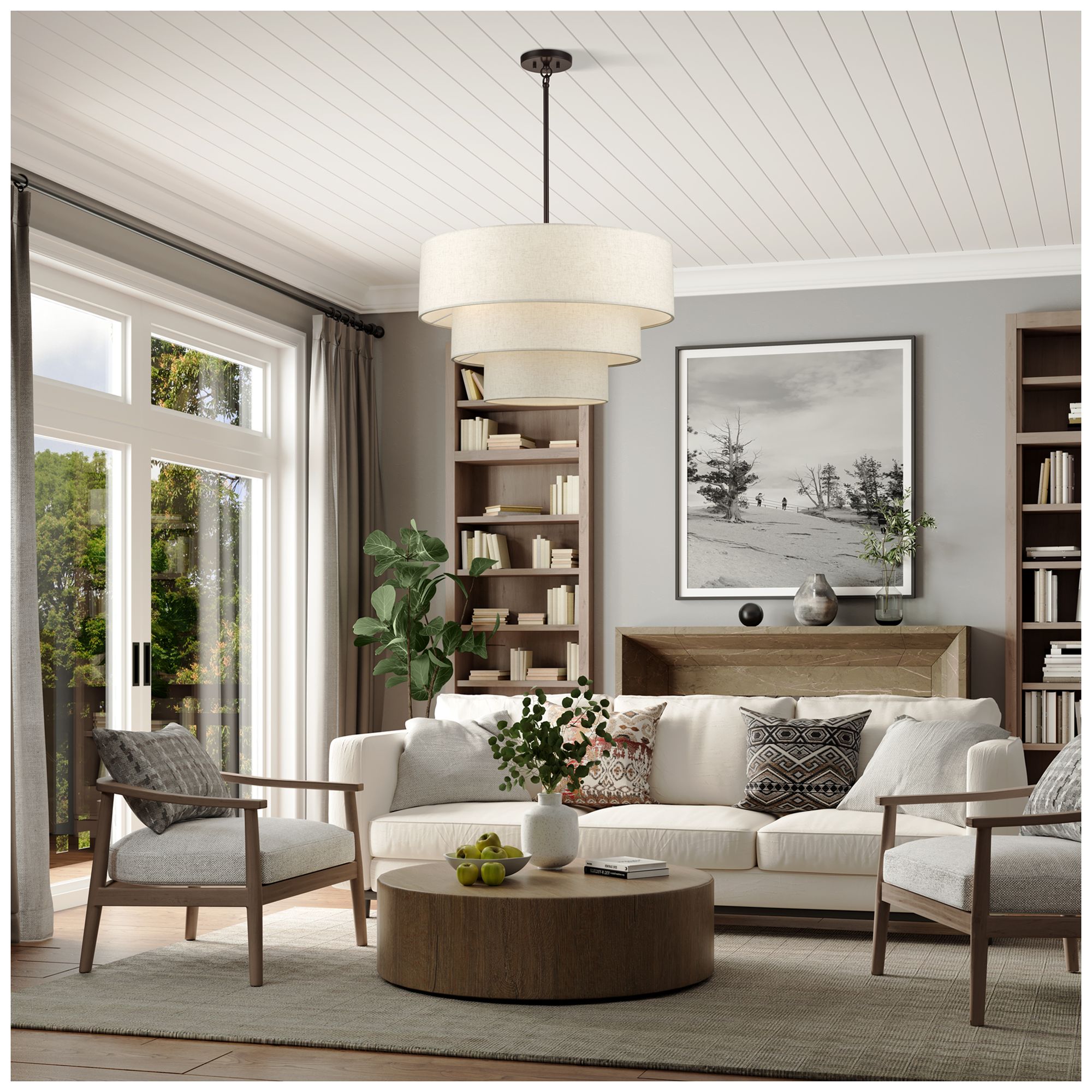 Manorwood 5 Light English Bronze Medium Pendant Chandelier