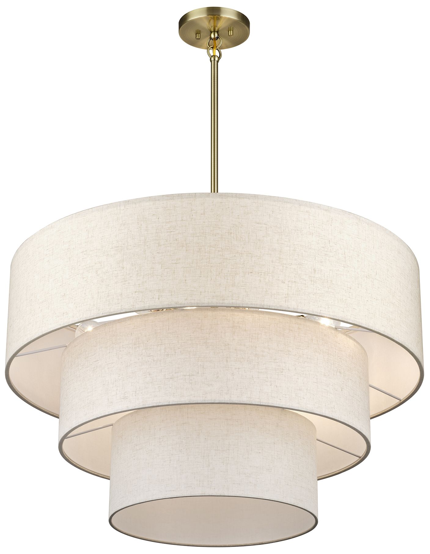 Image 5 Manorwood 8 Light Antique Brass Large Pendant Chandelier more views