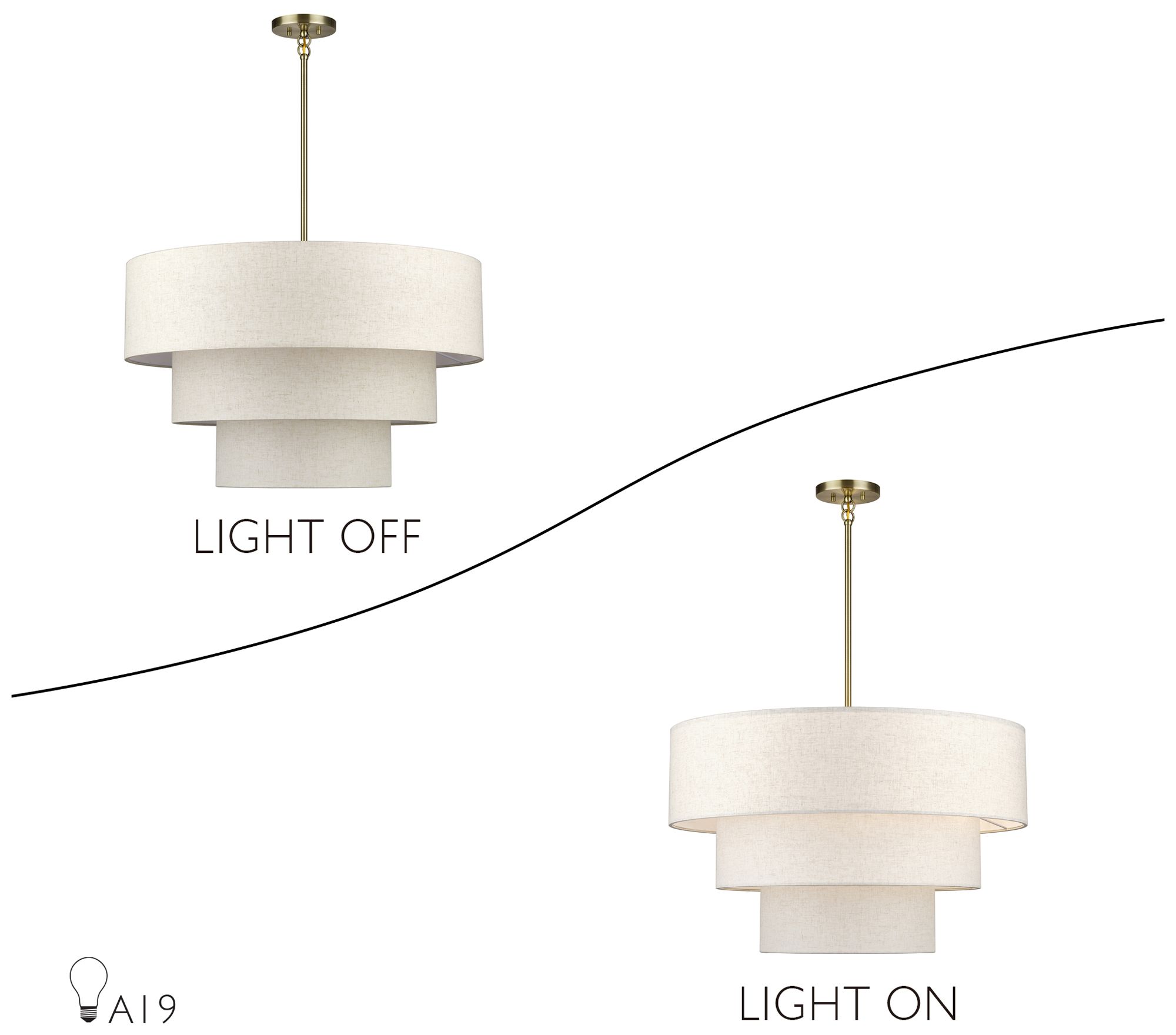 Manorwood 8 Light Antique Brass Large Pendant Chandelier