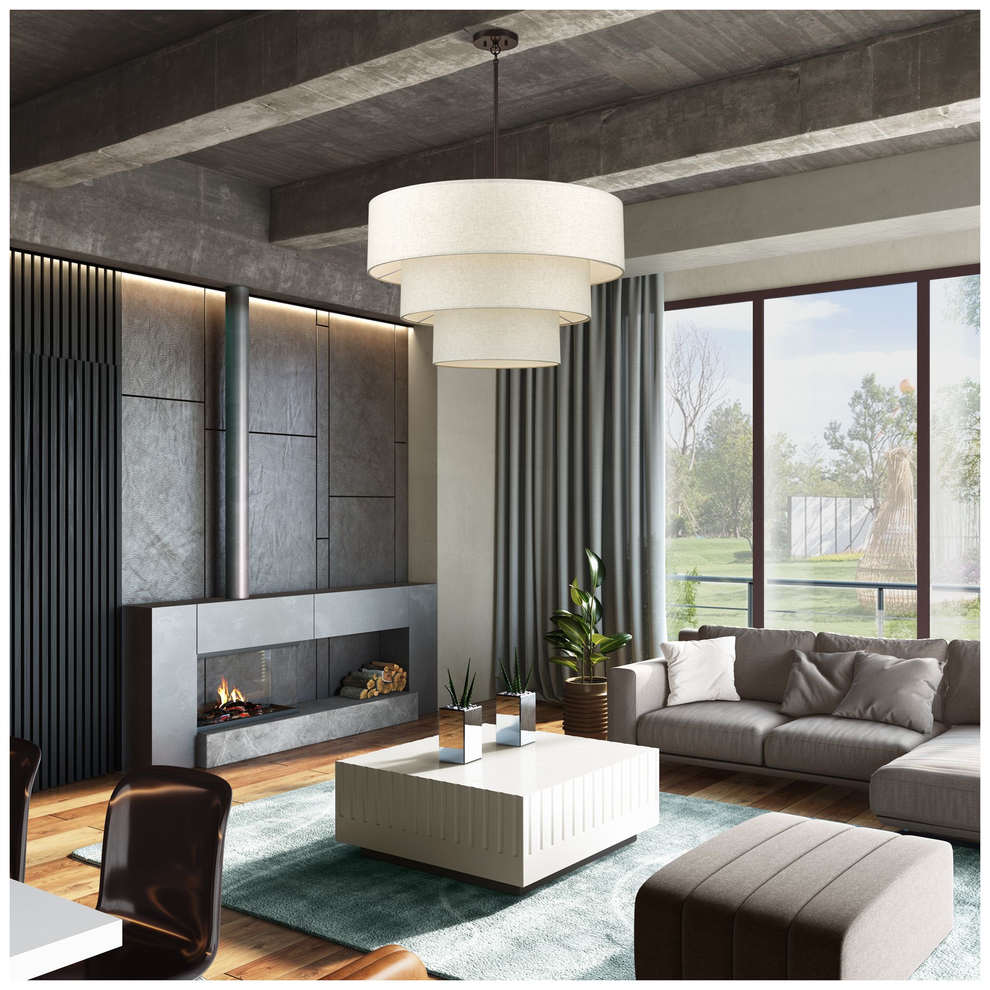 Manorwood 8 Light English Bronze Large Pendant Chandelier