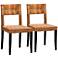 Manrico Natural Brown Rattan Dining Chairs Set of 2