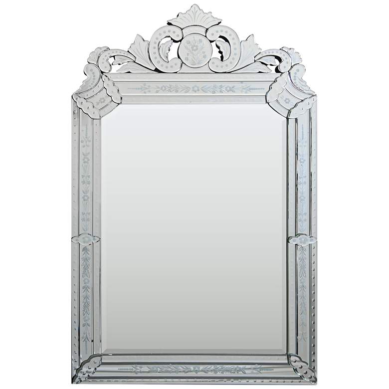 Image 1 Mansard Glass 26 inch x 40 inch Wall Mirror