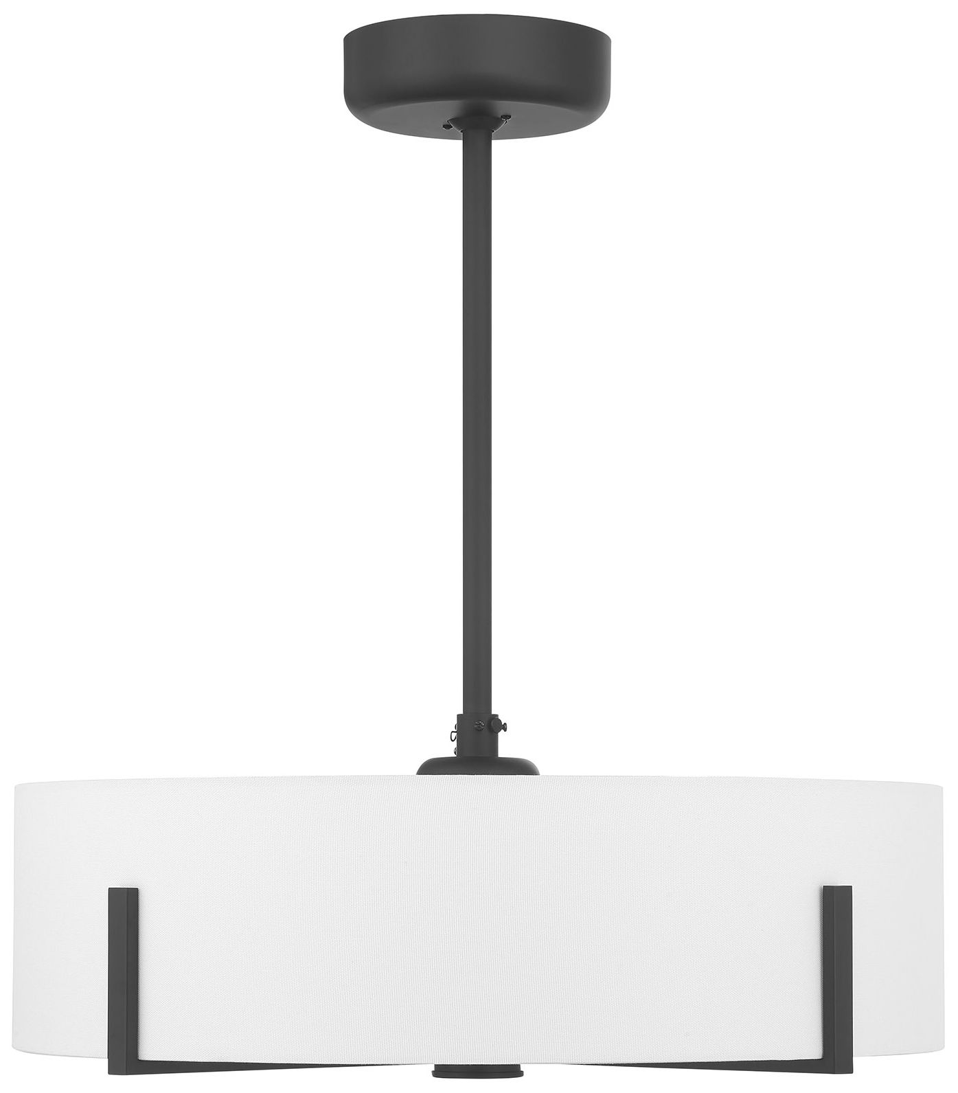 Thumbnail2 of Mansell 4-Light Fan D'Lier in Matte Black (Fandelier) more views