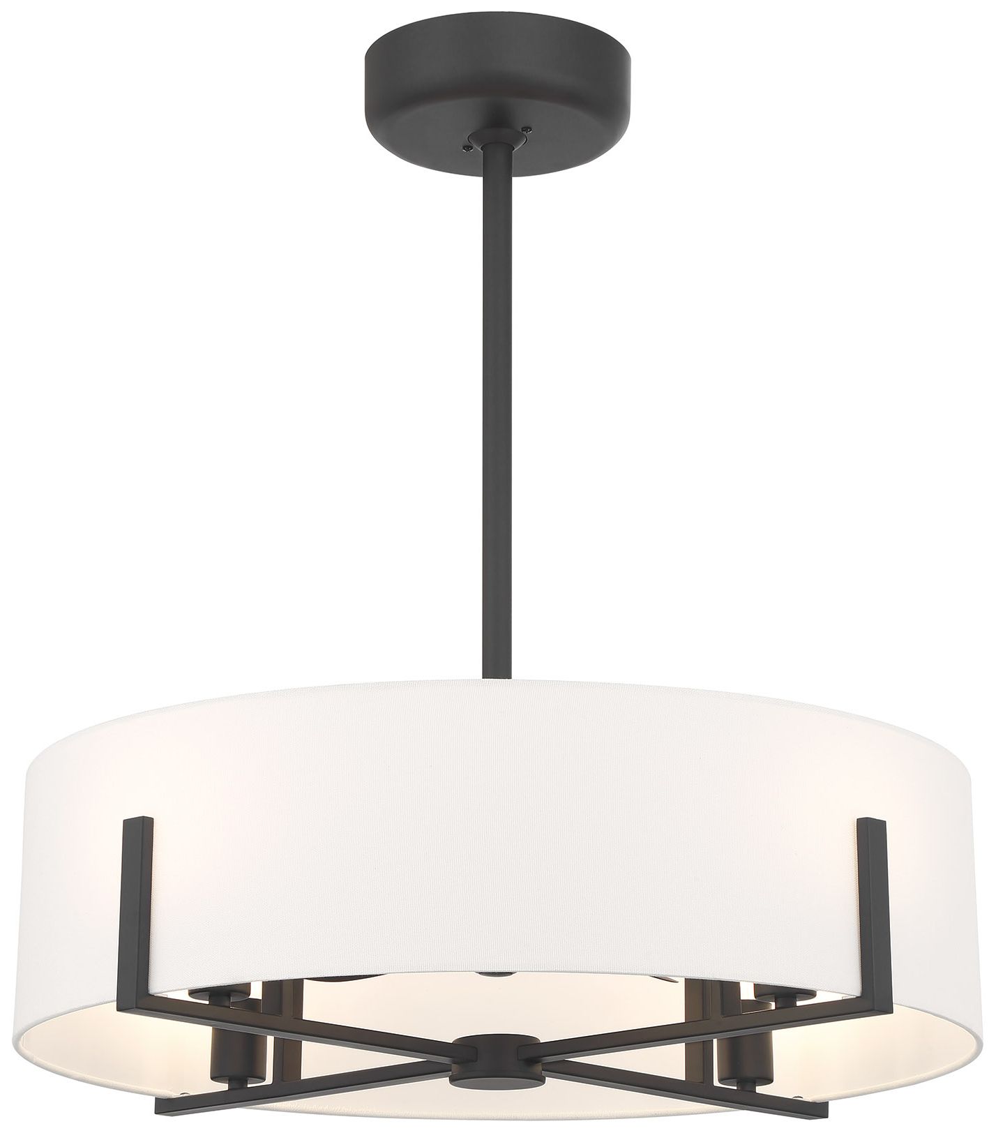 Thumbnail3 of Mansell 4-Light Fan D'Lier in Matte Black (Fandelier) more views