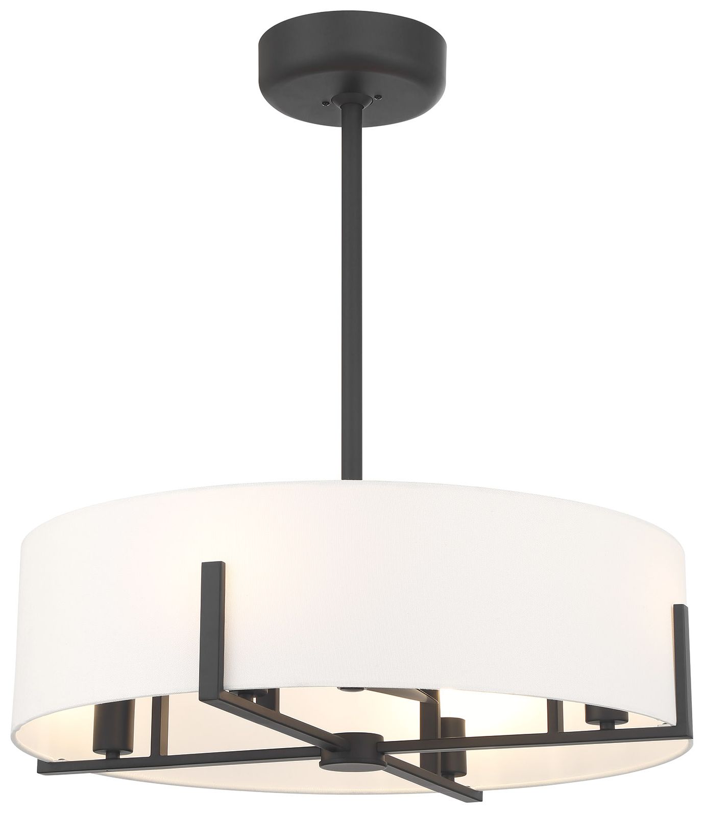 Mansell 4-Light Fan D'Lier in Matte Black (Fandelier)