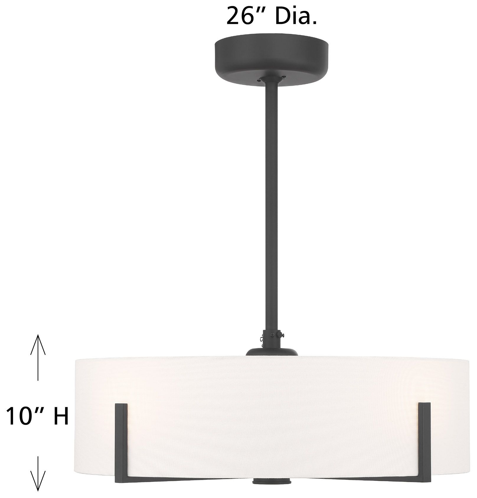 Mansell 4-Light Fan D'Lier in Matte Black (Fandelier)