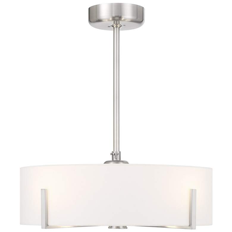 Image 1 Mansell 4-Light Fan D'Lier in Satin Nickel