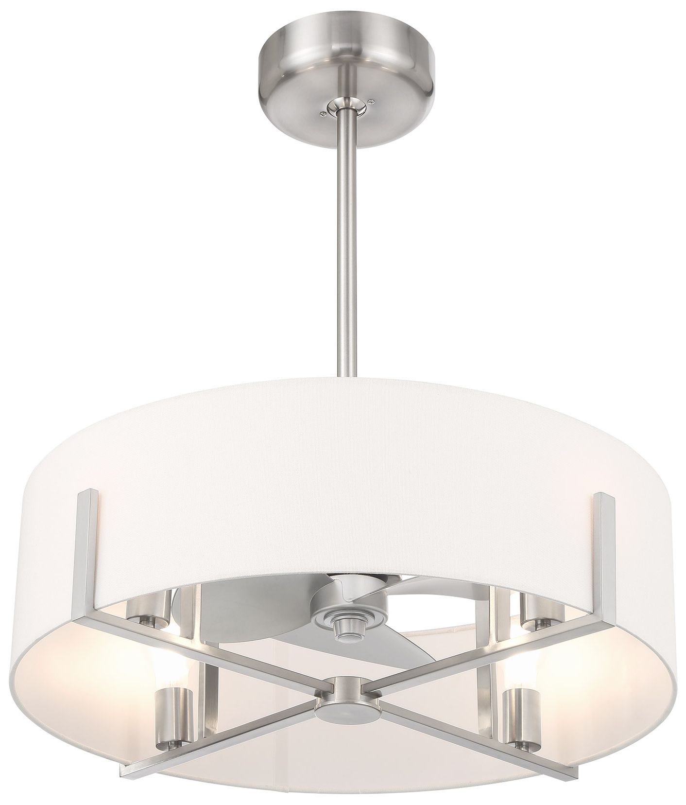 Image 4 Mansell 4-Light Fan D'Lier in Satin Nickel more views