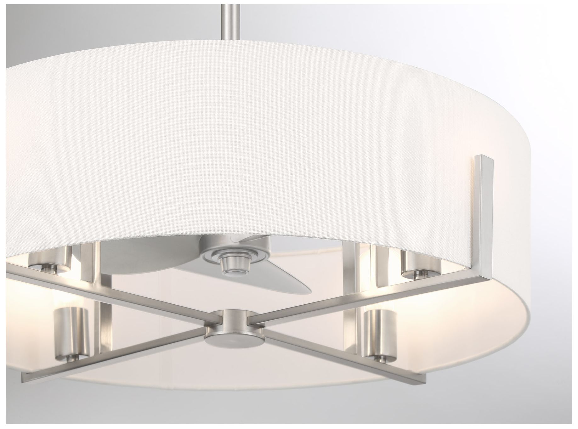 Image 7 Mansell 4-Light Fan D'Lier in Satin Nickel more views