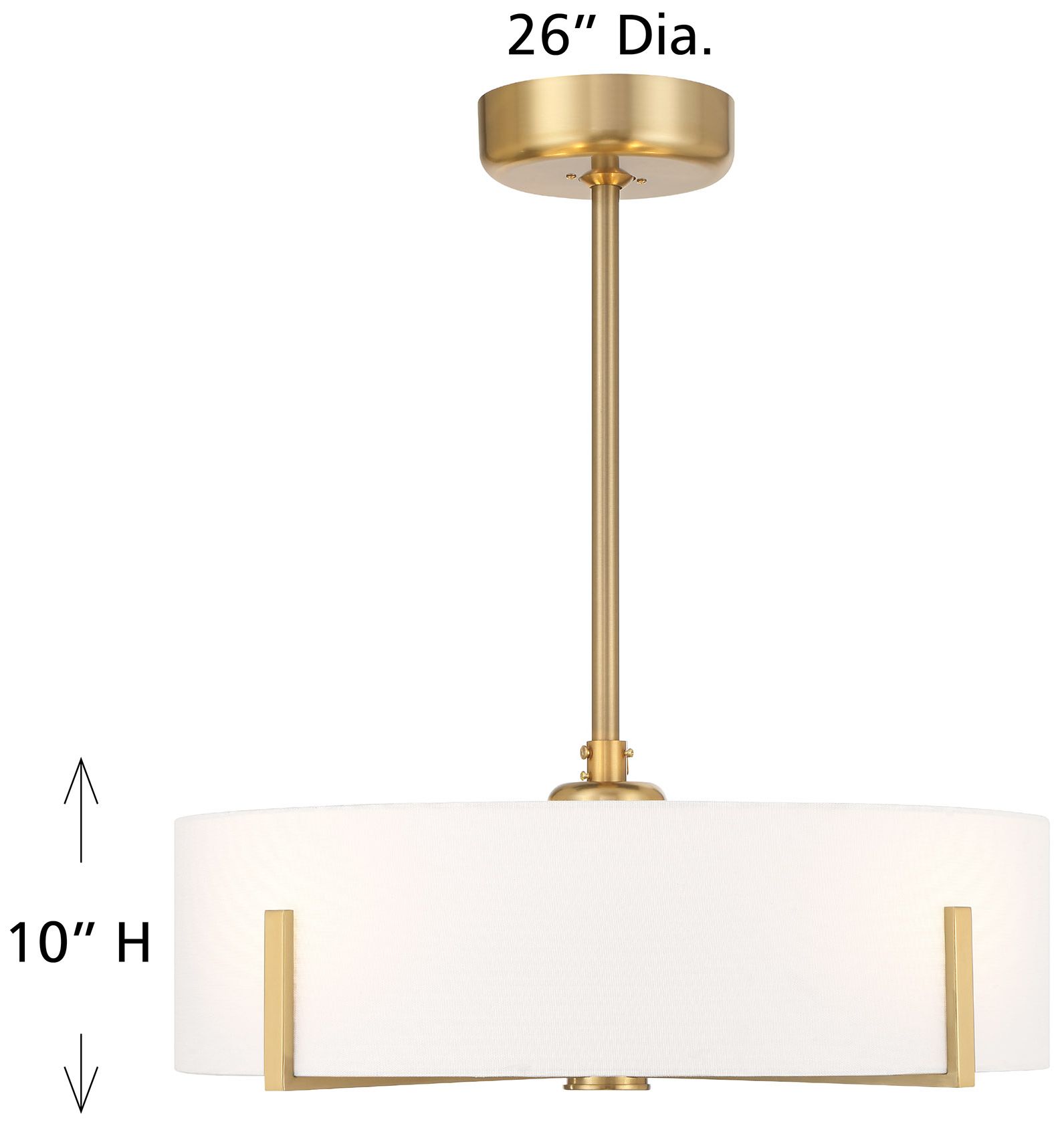 Mansell 4-Light Fan D'Lier in Warm Brass