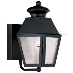 Mansfield 1 Light Black Outdoor Wall Lantern