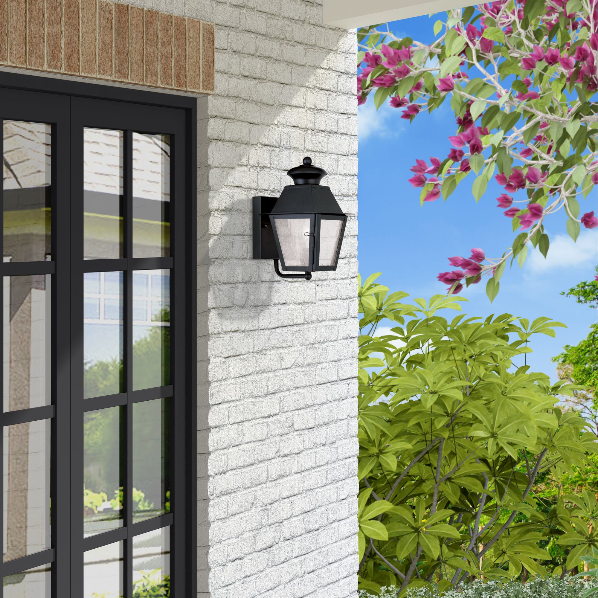 Image 3 Mansfield 1 Light Black Outdoor Wall Lantern more views