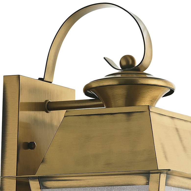 Image 3 Mansfield 12 1/2" High Antique Brass Outdoor Wall Light more views