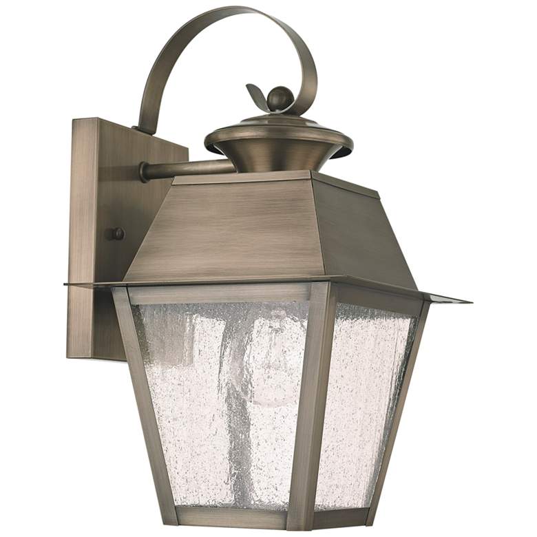 Image 3 Mansfield 12 1/2" High Vintage Pewter Outdoor Wall Light