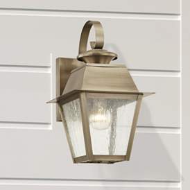 Image2 of Mansfield 12 1/2" High Vintage Pewter Outdoor Wall Light