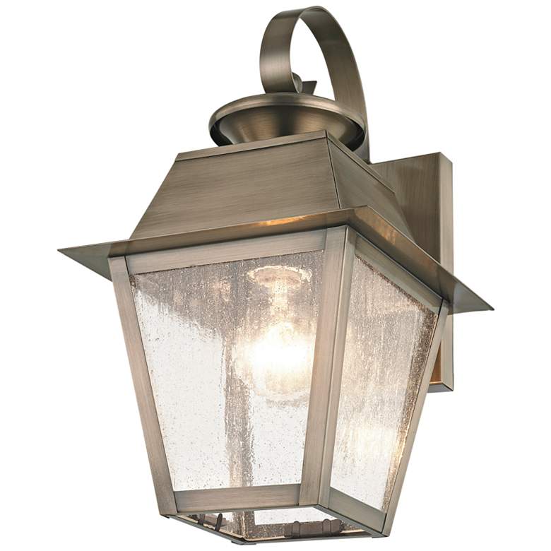 Image 5 Mansfield 12 1/2" High Vintage Pewter Outdoor Wall Light more views