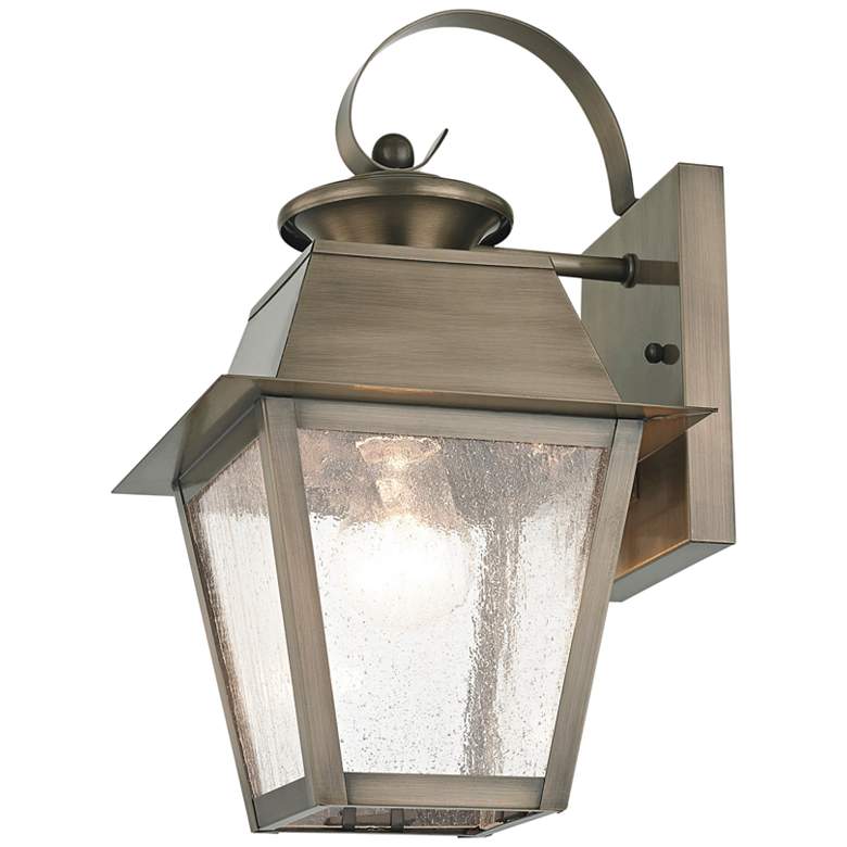 Image 6 Mansfield 12 1/2" High Vintage Pewter Outdoor Wall Light more views