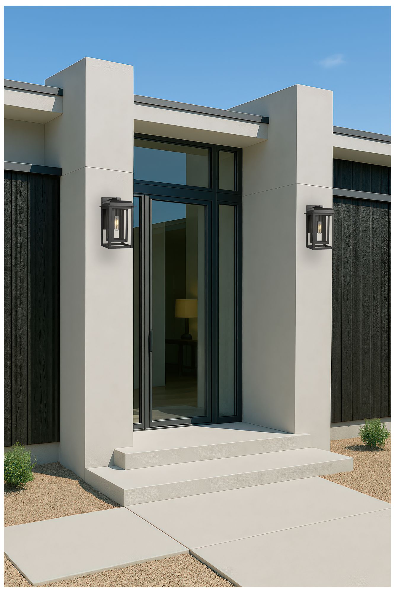 Image 3 Mansfield 13" Matte Black Coastal Outdoor Sconce With Clear Glass more views