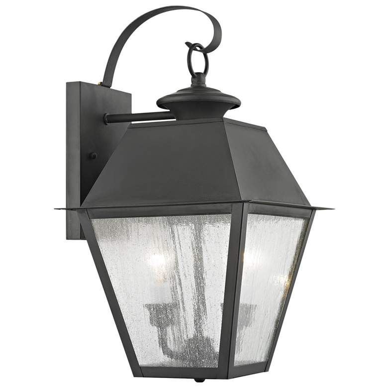 Image 2 Mansfield 16 1/2" High Charcoal 2-Light Outdoor Wall Lantern