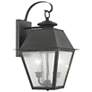 2_Mansfield 16 1/2" High Charcoal 2-Light Outdoor Wall Lantern