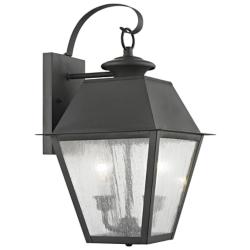 Mansfield 16 1/2" High Charcoal 2-Light Outdoor Wall Lantern