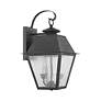 5_Mansfield 16 1/2" High Charcoal 2-Light Outdoor Wall Lantern more views