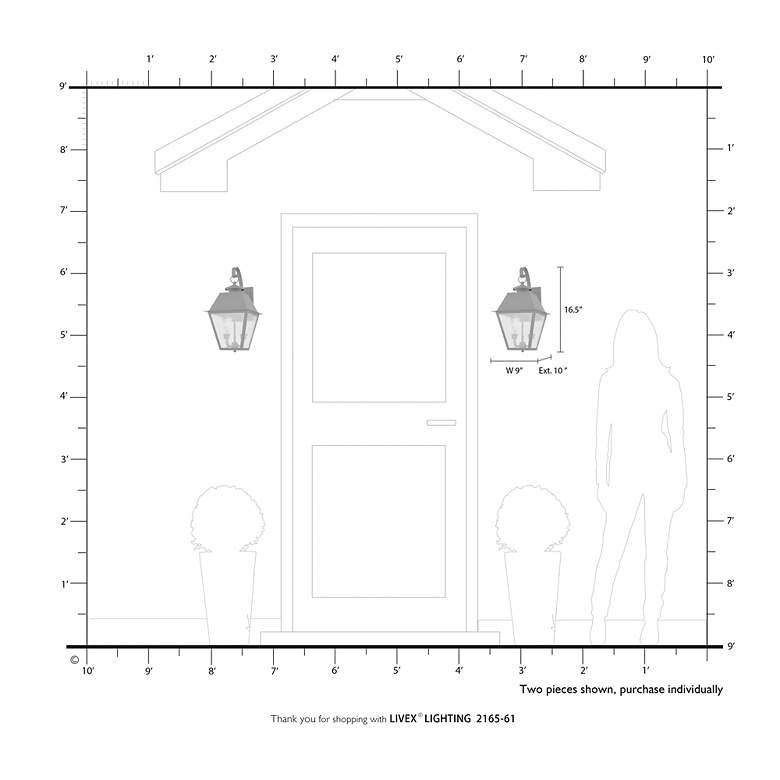 Image 7 Mansfield 16 1/2" High Charcoal 2-Light Outdoor Wall Lantern more views