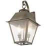 Mansfield 16 1/2"H Vintage Pewter 2-Light Outdoor Wall Light in scene